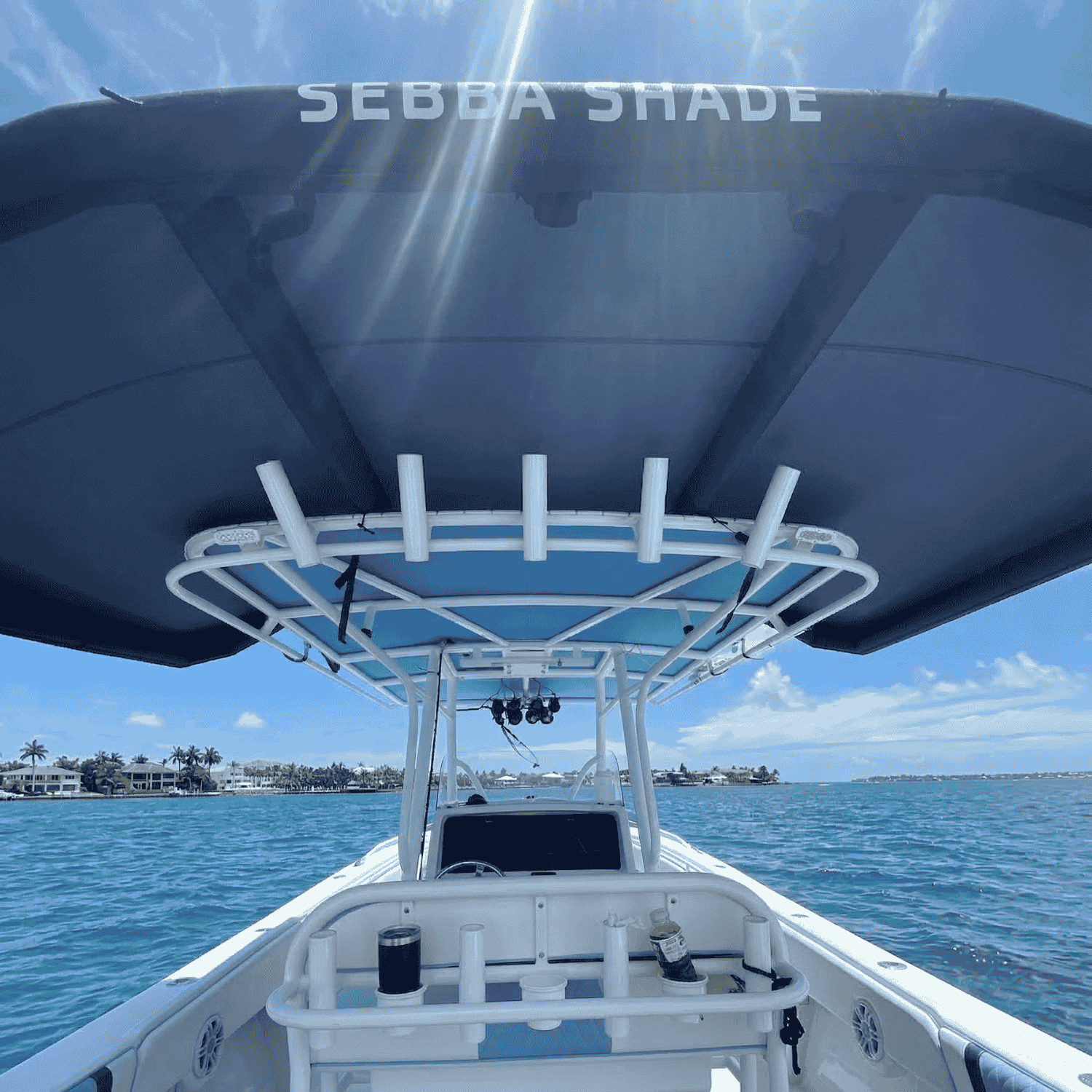 Blue Sebba Shade in underway position