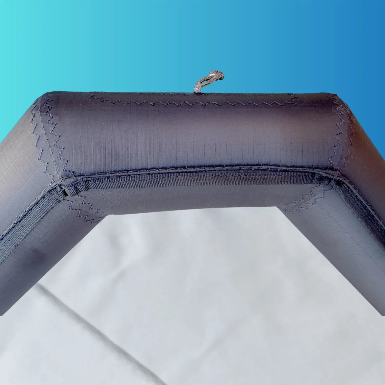 High-quality structural stitching at the corner of the rectangular AeroCasing™ frame, engineered by Flight Dive, LLC for high-speed stability.