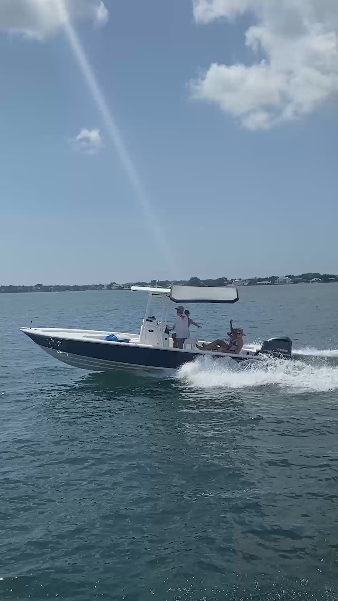 Cinematic 16-second loop of the Sebba Shade 6x9 inflatable boat canopy. Demonstrating 60 square feet of multidirectional sun protection, 45 mph high-speed stability, and the ability to use the rigid air-frame as a floatie. Ideal for center consoles, family cruisers, and jetboats.
